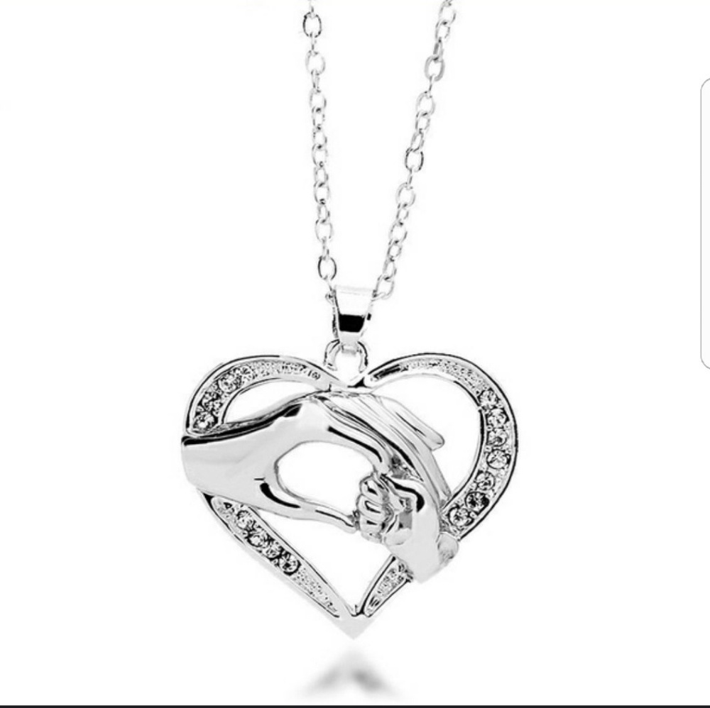 Mother & Child heart necklace